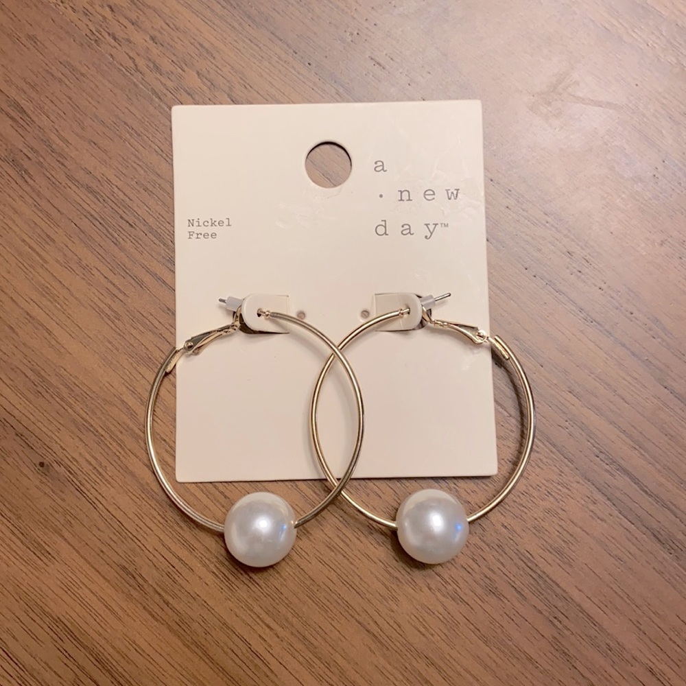 Pearl Hoop Earrings